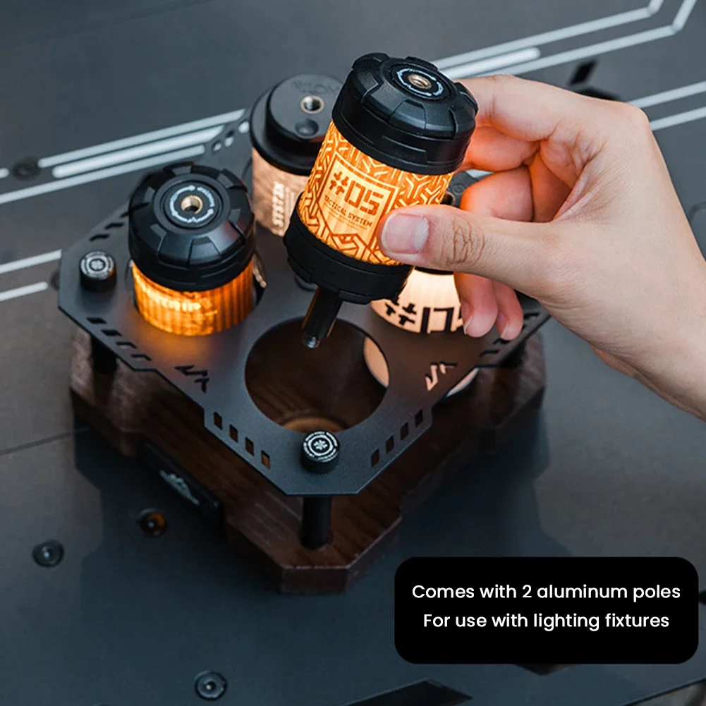 

ShineTrip 05 Series: Stainless Steel Frame Camping Light Stand – Humble Room Design with 19/38 Lamp Options for Camping & Hiking