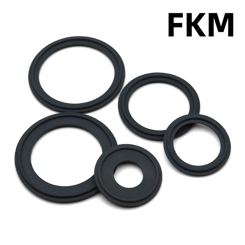 FKM طوقا 5 10 قطعة ثلاثي المشبك جودة عالية ضغط الصحية الغذاء الصف ختم غسالة لتركيب أنابيب البيرة 0.5 "1.5" 2 "4"