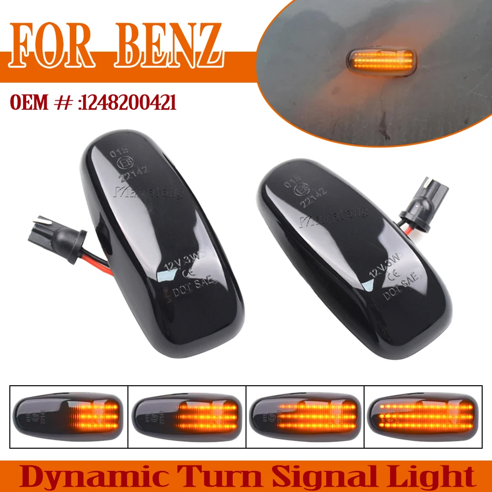 Led Dynamic Side Marker Turn Signal Light Blinke For Mercedes benz Sprinter W901 902 903 904 905 W210 S210 W A C 208 W414 W670