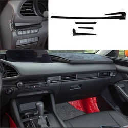 For Mazda 3 (BP) Sedan Hatchback 2019-2022 High Quality ABS Carbon Fibre Interior Dashboard Trims Strips Molding Accessories