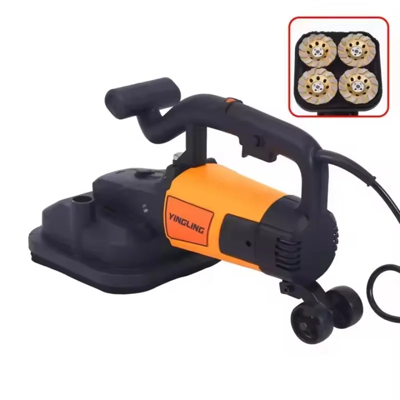 

Best Sale 2000w Multi Function Industrial 4 Heads Handheld Concrete Grinder Machine With Dust Vacuum