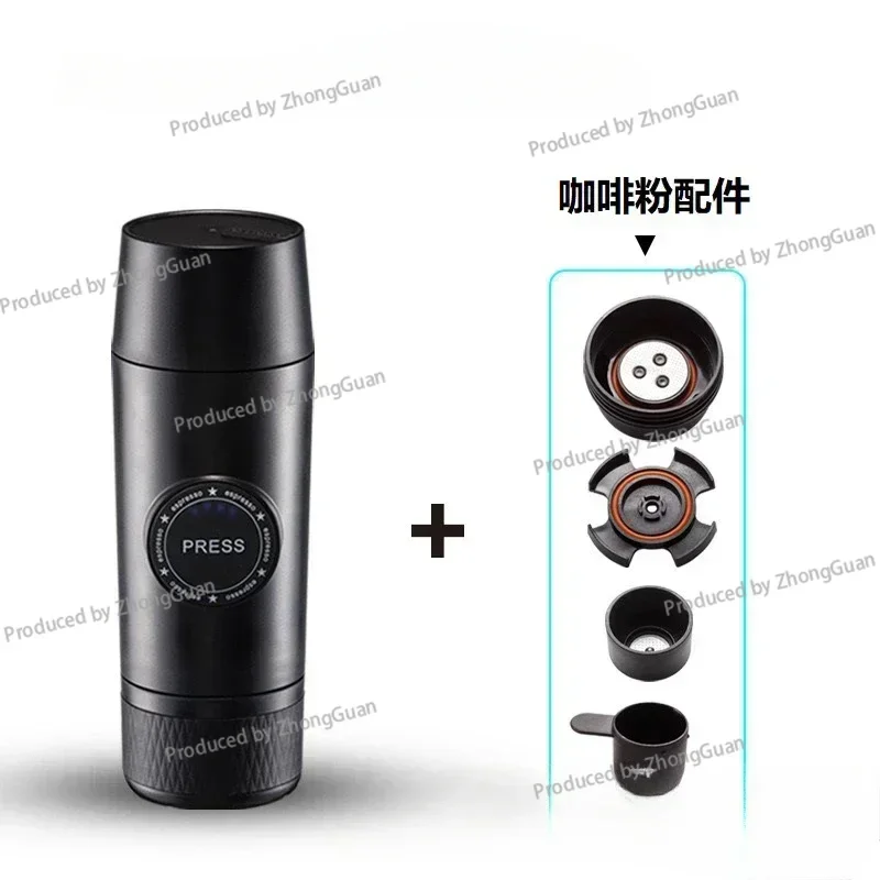 Portable Wireless Rechargeable Battery Portable Coffee Maker Mini Electric Espresso Powder Capsule Coffee Maker