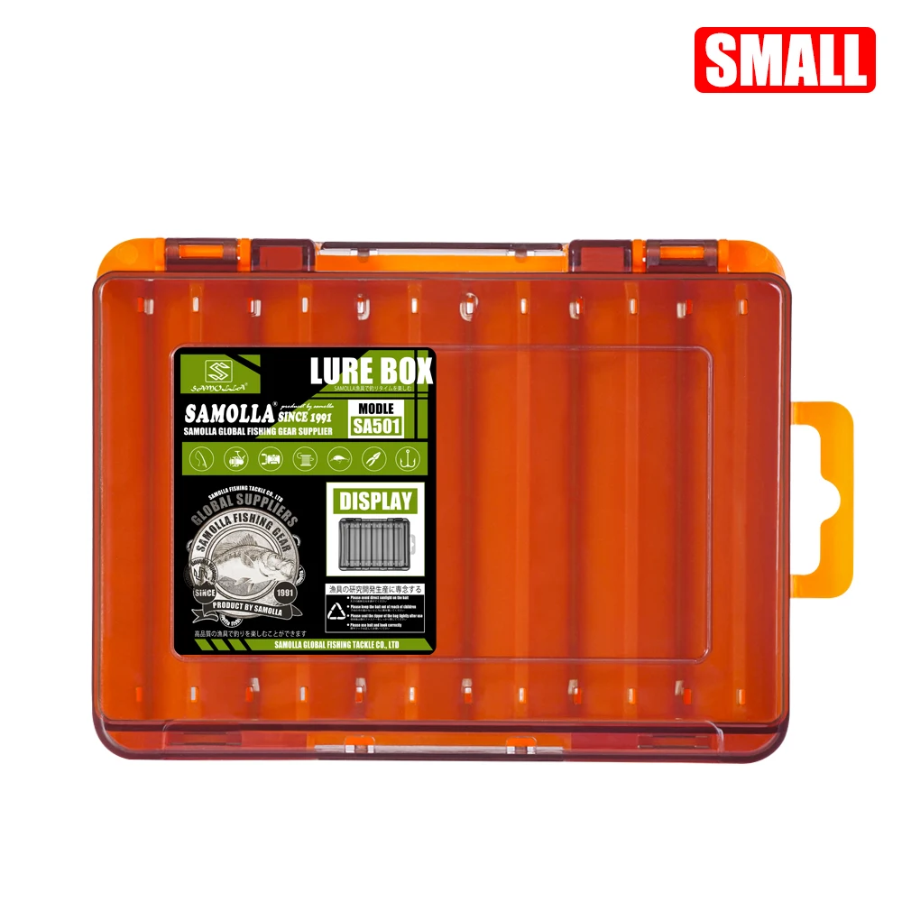 SAMOLLA Doppelseitige kompakte Tackle Box – Streamline Fishing mit langlebigem, vielseitigem Organizer für Köder, Haken und Köder