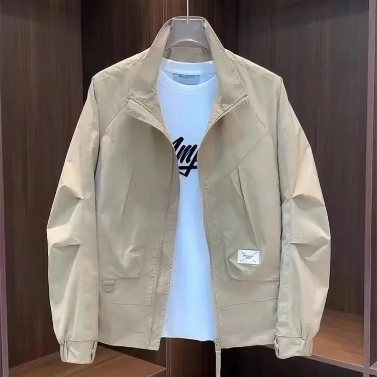 

Новинка 2024, мужское летнее тонкое дышащее повседневное солнцезащитное пальто Jaet, модное универсальное высококачественное пальто с воротником-стойкой