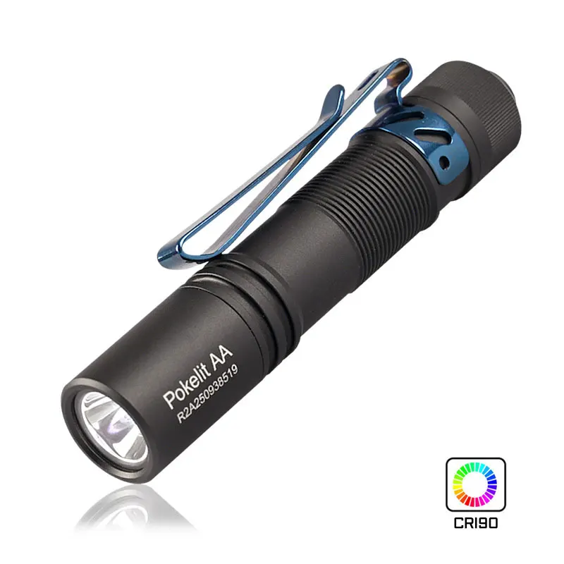 ACEBEAM High CRI EDC Taschenlampe Pokelit AA Wiederaufladbare LED-Taschenlampe Weitbereichsspannung Mini-Taschenlampe für Camping, Überleben, Konvoi, Arbeit