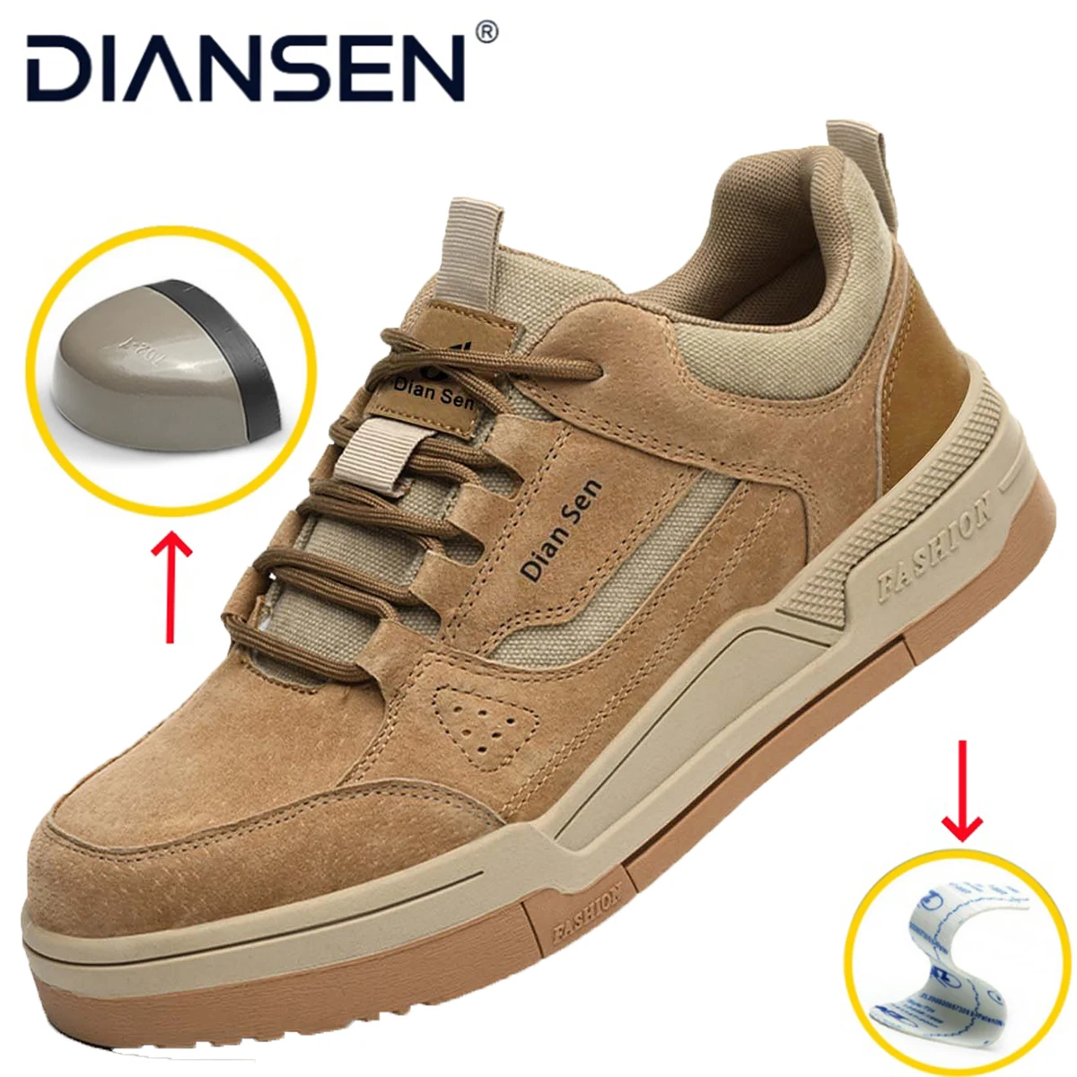 Steel Toe Cap Safety Shoes Men For Work Shoes Puncture-Proof Protective Shoes Lightweight Breathable Industrial Work Sneakers
