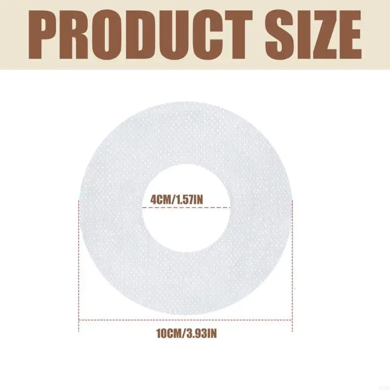 صندوق واحد من غطاء الحلمة الدائري للأم، شريط حماية الحلمة، وسادة مساعدة ذاتية اللصق للرضاعة الطبيعية، أساسية قابلة للتنفس #6