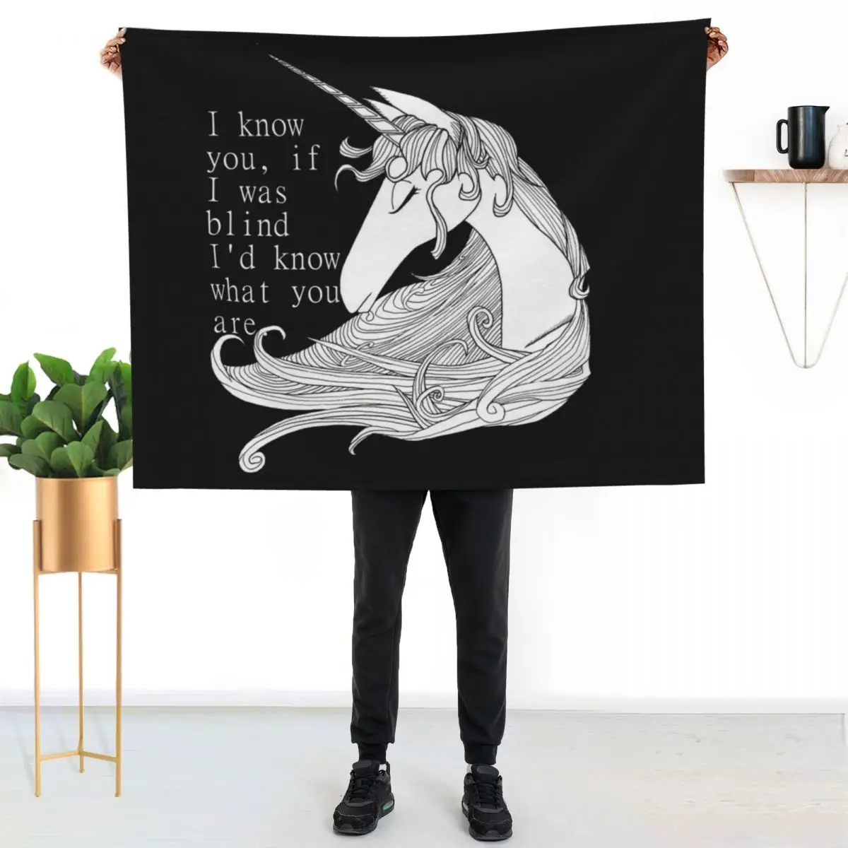 Unicorn reflection Throw Blanket Blankets For Sofas Heavy Hairy sofa bed for winter Blankets For Bed Blankets