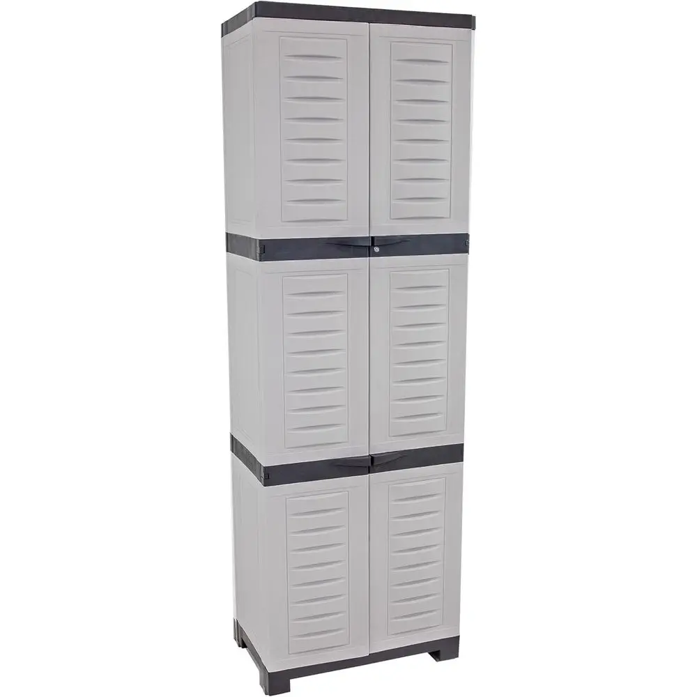 

72-Inch High-Resin Garage Storage Cabinet with Lockable Doors and Adjustable Shelves - Ideal for Utility, Laundry, Office, and B
