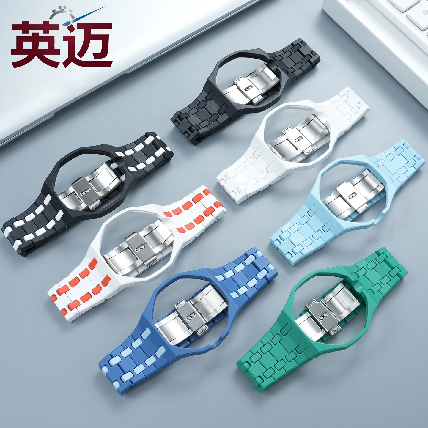 Fashion bioceramic watchband and case for Swatch X AP Royal POP modification kit ceramics integrated strap case wristwatch parts