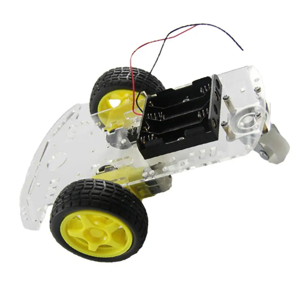 アクリル製ロボットカーシャーシdiyキット-科学教育組み立て車-エンジニアリング実験とプログラミング学習用