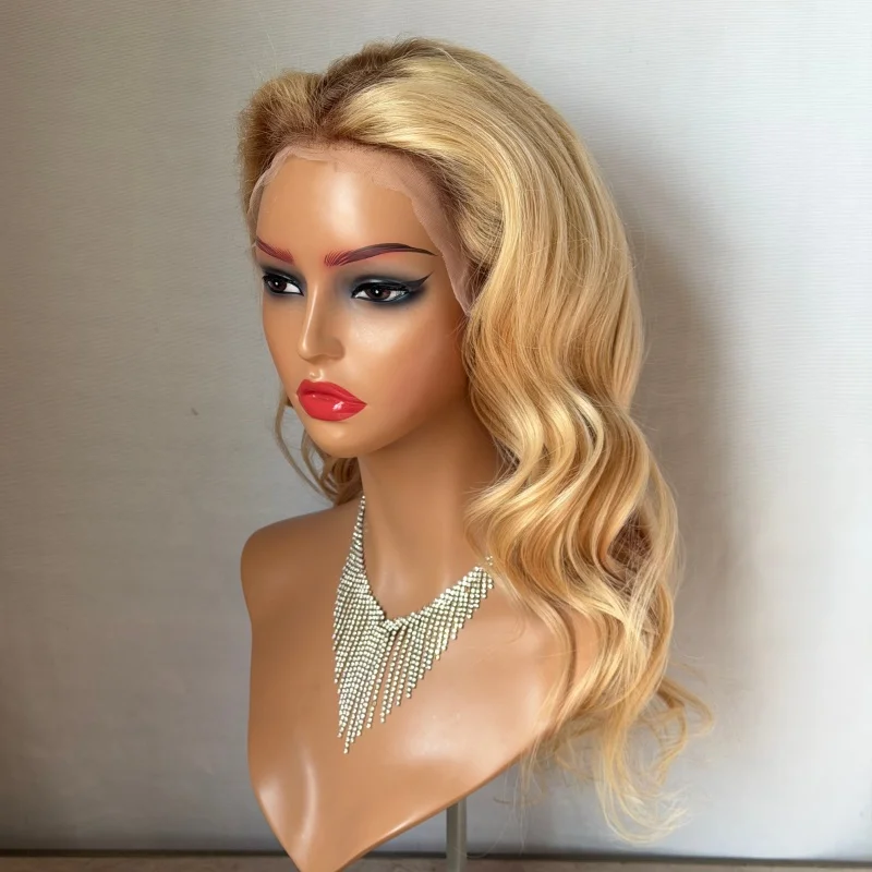 

Natural Human Hair Wigs for Women Body WAve Lace Front Wig 13x4 613 Blonde Glueless with Pre Plucked Hairline Baby hairs Indian