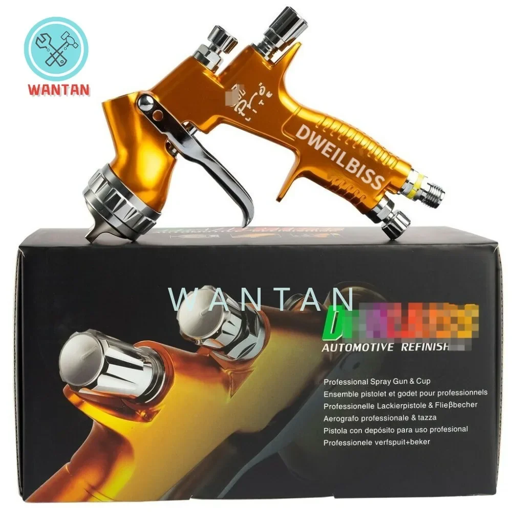 

Car Spray Gun Golden Spray Gun LITE 1.3mm Nozzle 600ml Cup LVMP Car Pain Tool for Varnish and Primer High Quality