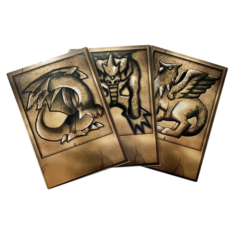Набор из 3 штук: Сделай сам Yu-Gi-Oh! Коллекционная карта YGO: Египетские боги - Торментор, Слайфер, Небесный Дракон. Аниме-карты, подарок, игрушки.