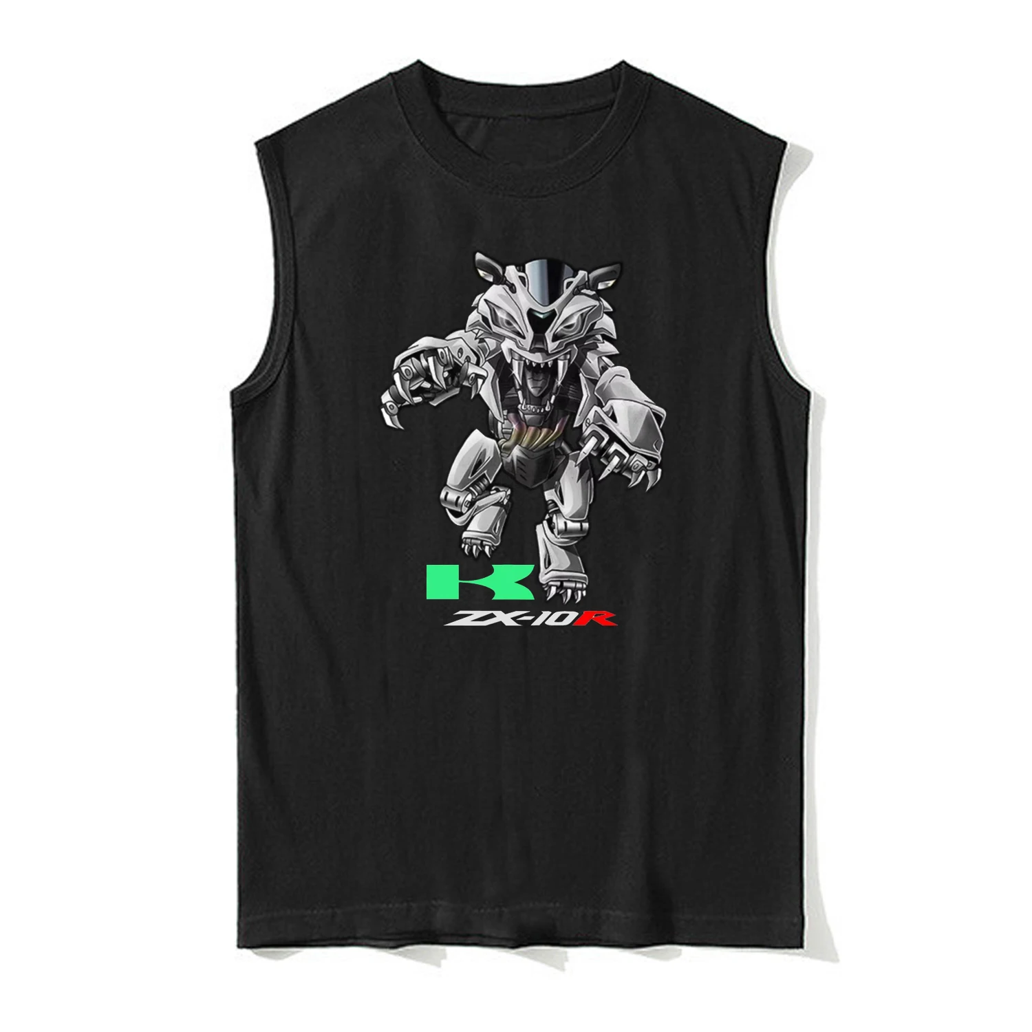 Classic Japanese Motorcycle ZX-10R Tiger Inspired Tank Top 100% Cotton O-Neck Casual Vest Mens Sleeveless Tee Shirt Streetwear