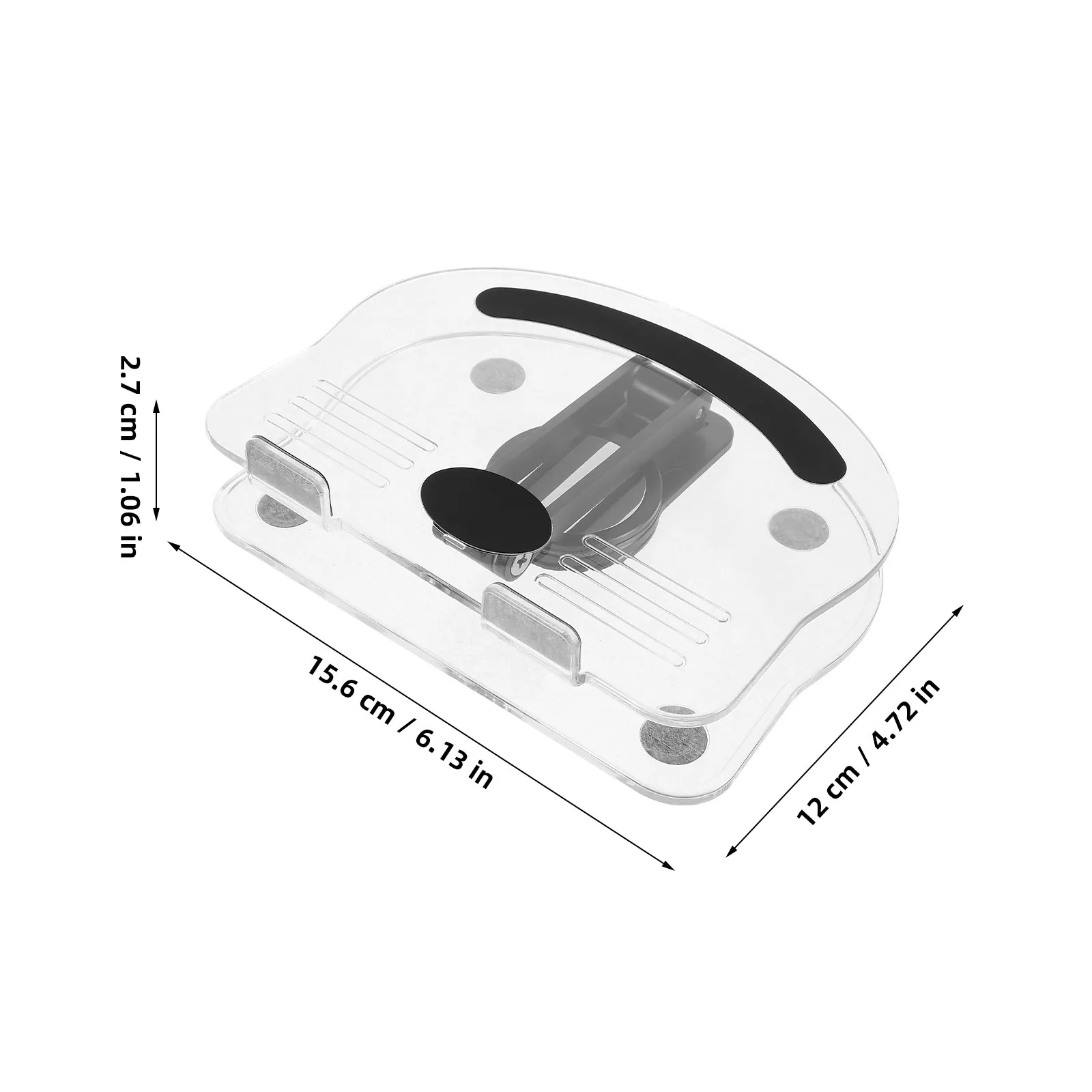 Tablet Stand Rotatable Folding Adjustable Desktop Laptop Stand Transparent Acrylic Aluminum Stable Tablet Holder for Desk Office
