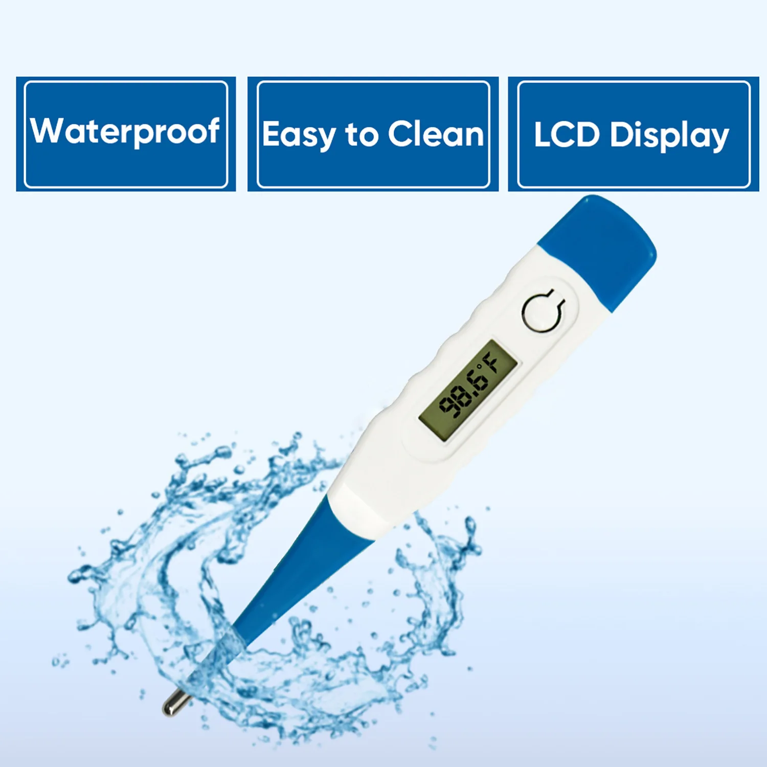 1PC Professional LED Pet Dog Cat Electronic Thermometer Safe Wet Dry Thermometer Veterinary Thermometer Pet Medical Equipment