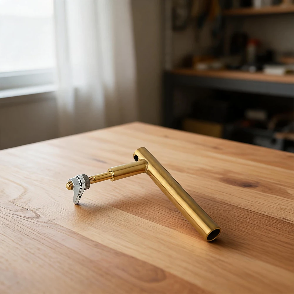 Titanium Gold Plated Stainless Steel Handle for Stove Door Replacement Compatible with Most Wood Burning Stoves