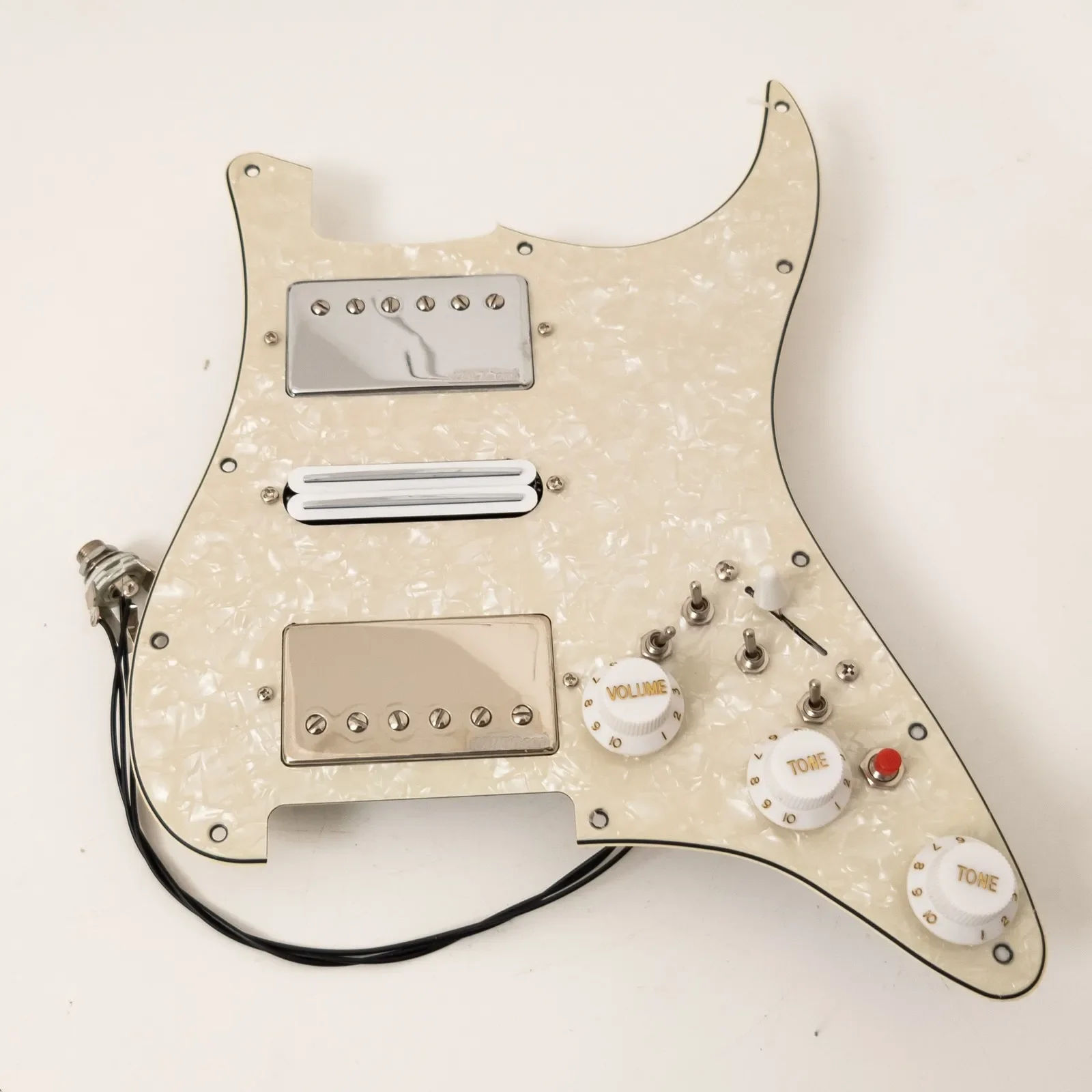 

Комплект предустановленных звукоснимателей HSH Alnico 5 Humbucker с раздельными катушками для гитарной пикгард-платы, готовая проводка для электрогитары в стиле ST