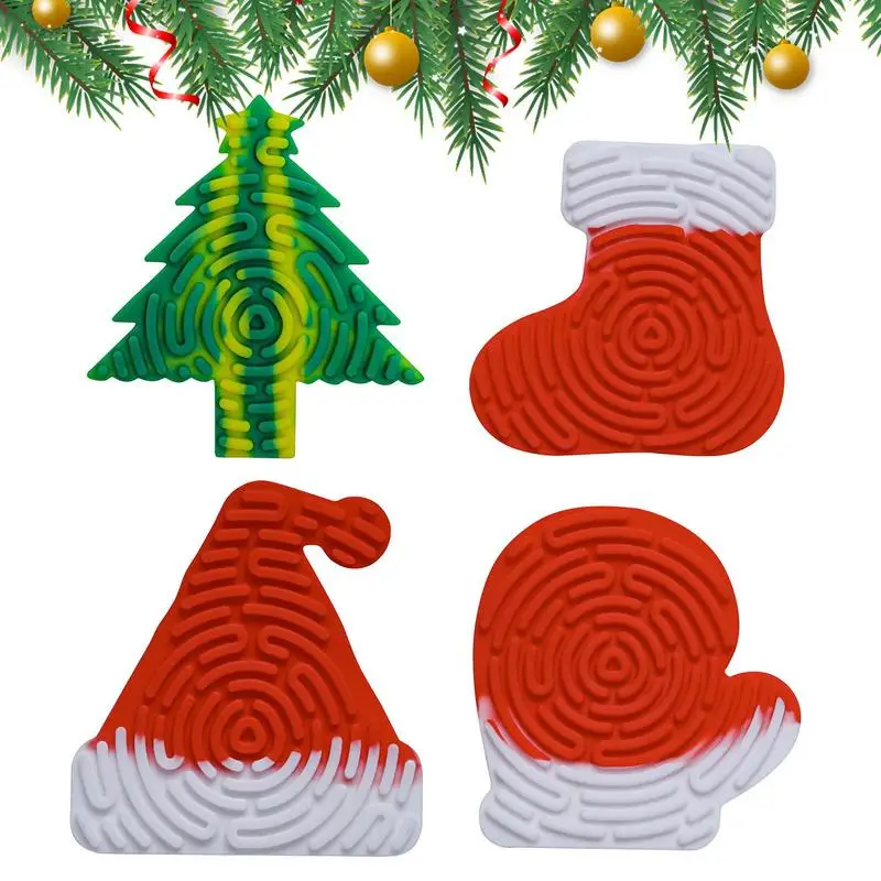 

Silicone Sensory Board 4x Christmas Celebration Social Emotional Educational Learning Activity Board For Restaurant And Cars