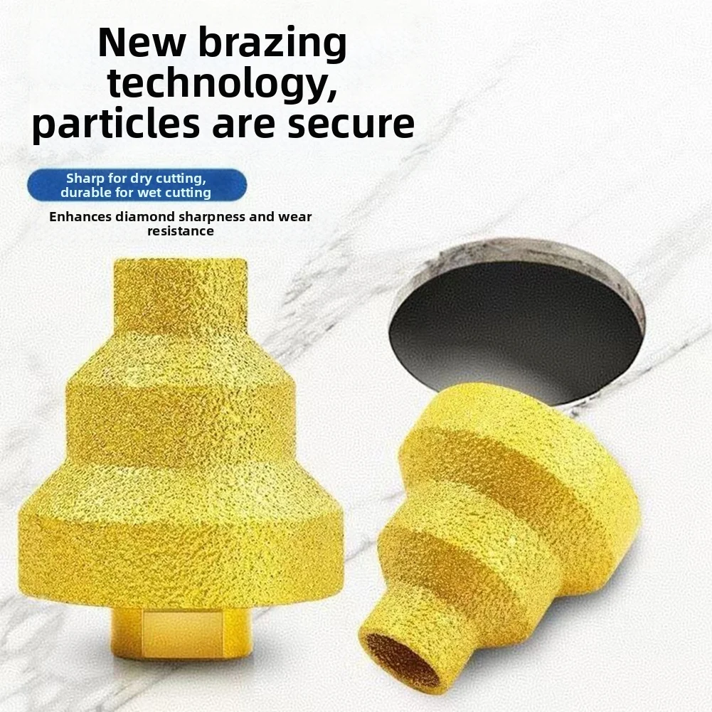 مجموعة رؤوس مثقاب ماسية عالية الأداء للجرانيت الزجاجي والمزيد مع توسيع ثقب ثلاثي المراحل وإزالة الحطام السريع