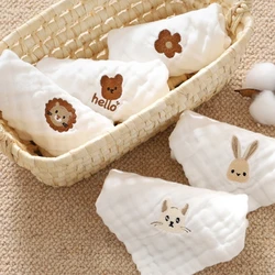 Baby Square Towel 6 Layers Cotton Handkerchief Face Towel Washcloth Gauze Towel Burp Cloths Bathing Feeding Bib Drooling Bib