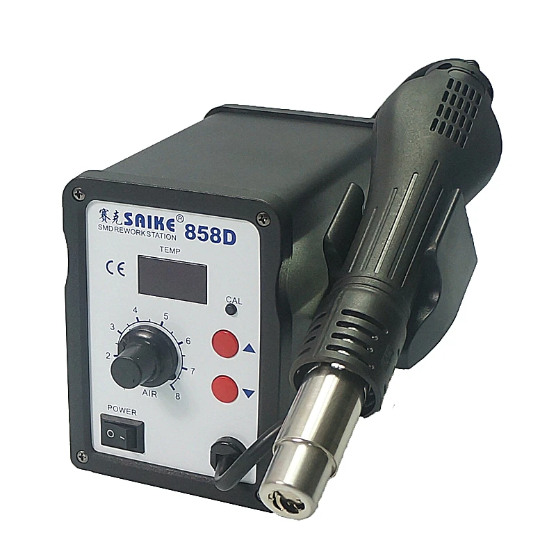 Soldering Station 700W hot air temperature gun LED display Intelligent temperature control hot air gun SAIKE-858D