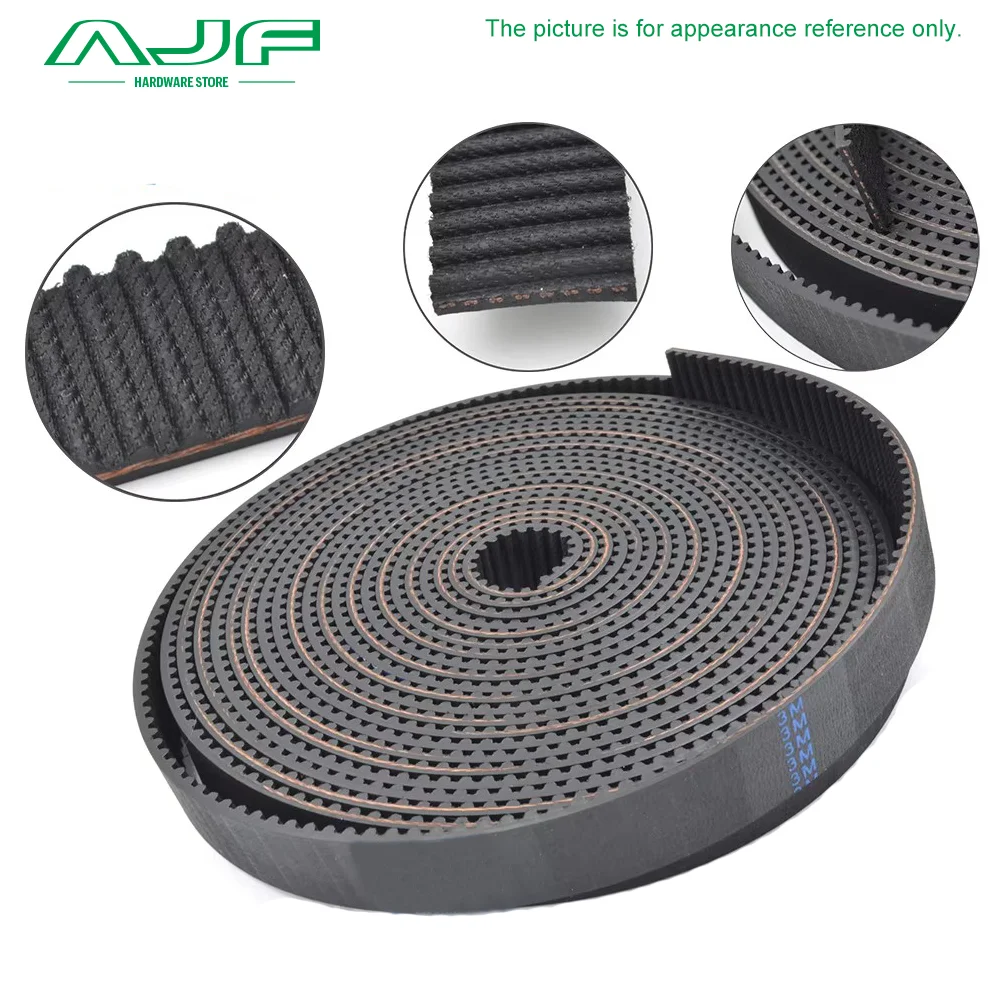 HTD 3M Open Belt Rubber with Fiberglass 3M Timing Belt Width 6-30mm For Engraving CNC Pulley Belt HTD 3M Open Synchronous Belt