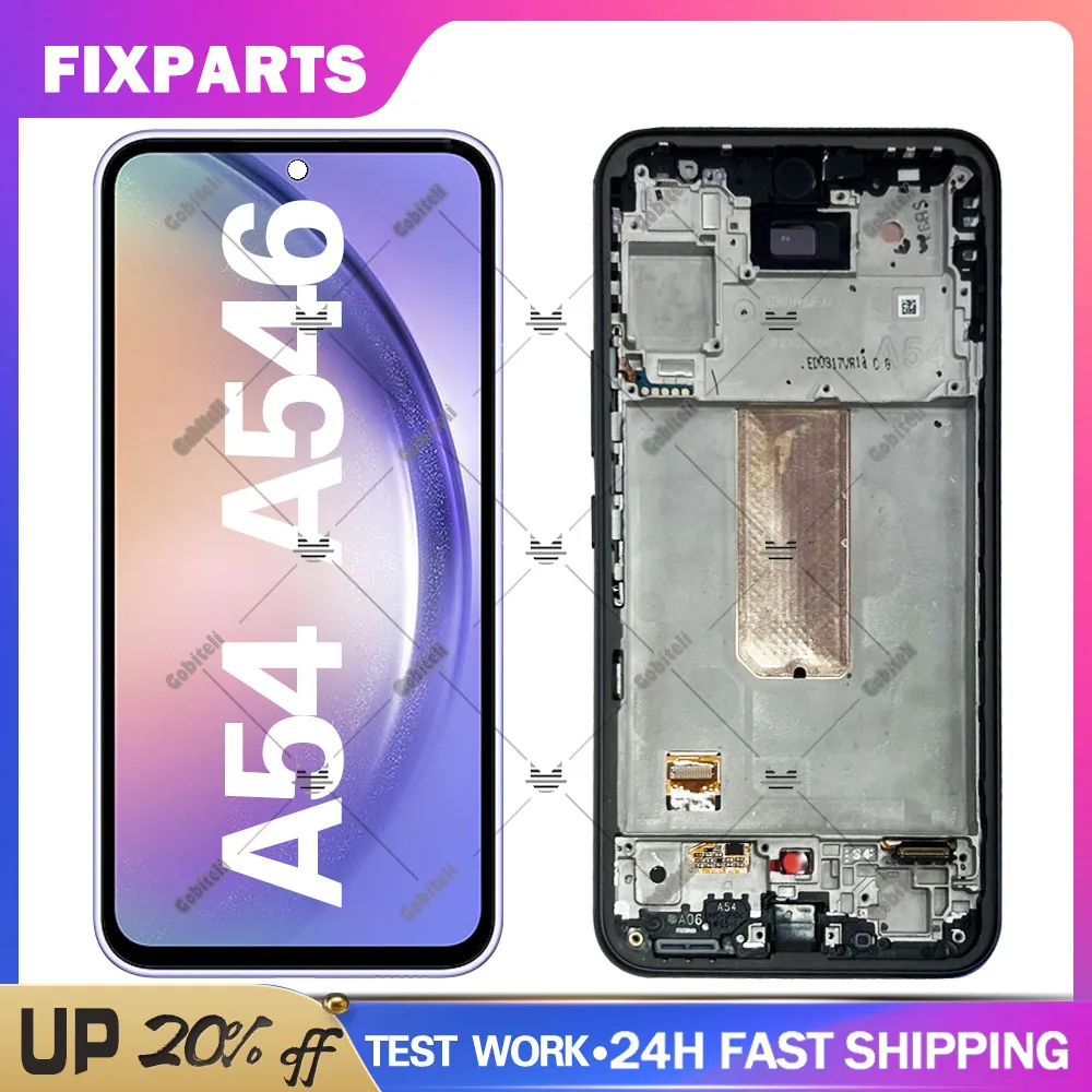 

Super AMOLED For 6.4'' Samsung Galaxy A54 5G A546B LCD Display Touch Screen Digitizer For Samsung A546 A546E A546U LCD