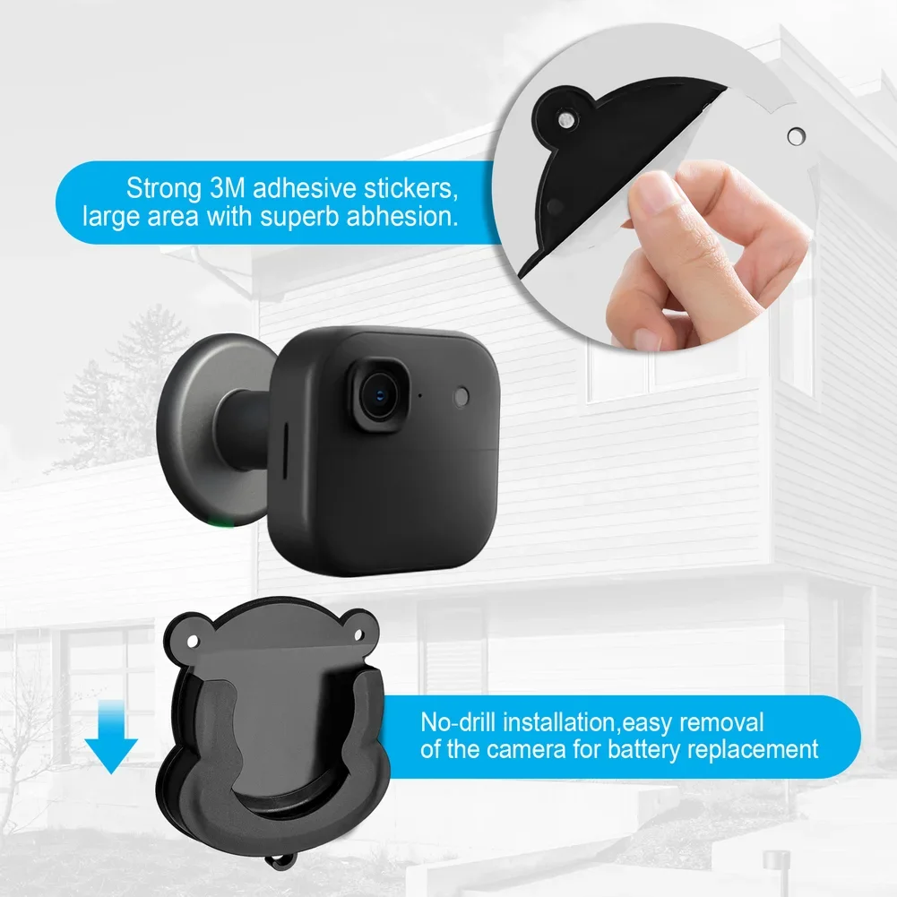 3 Pack Wall Mount Brackets for Blink Outdoor 4 forMINI forMINI 2 Ring Indoor Cam 2nd Gen Black with Screws Anchors Stickers