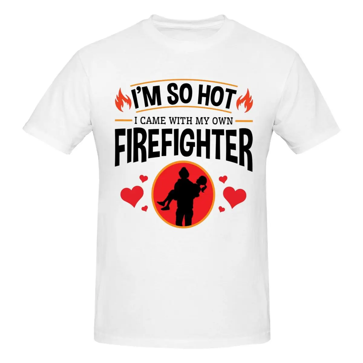 Men I Am So Hot I Have My Own Firefighter Fireman Trending T Shirt Streetwear Cotton T-shirt