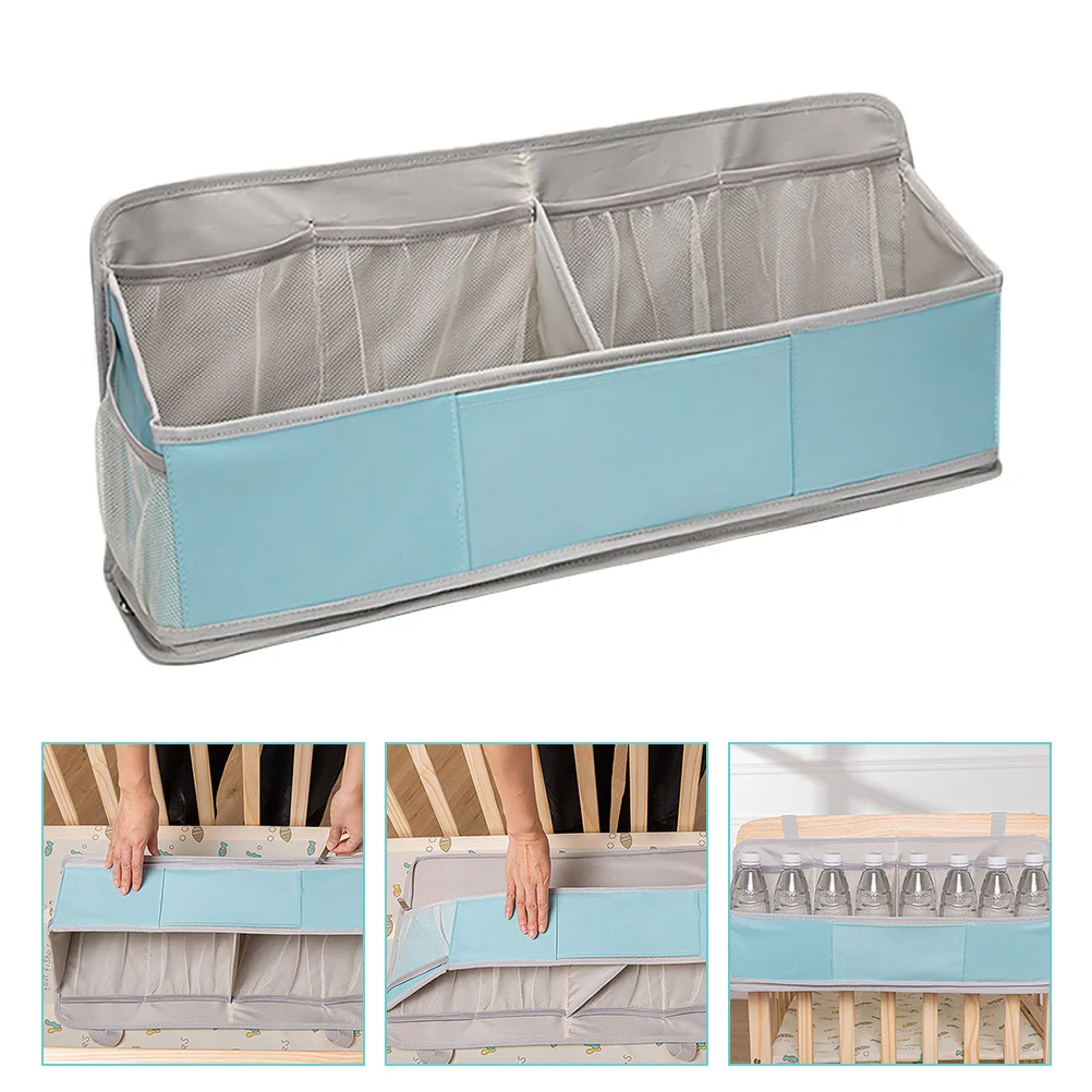 حقيبة تنظيم الحفاضات من قماش أكسفورد شديدة التحمل بسعة كبيرة لتخزين سرير الأطفال للحفاضات ومحطة تغيير الزجاجات