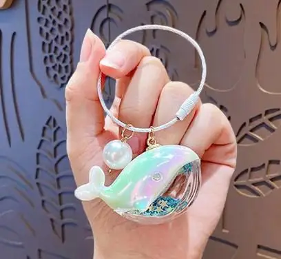 

Plush Keychain Dolphin Plush Playful Cute Animal Flashlight Pendant Whale Wifty Pouch Charm Child Toy Key Ring fish jewelry gift