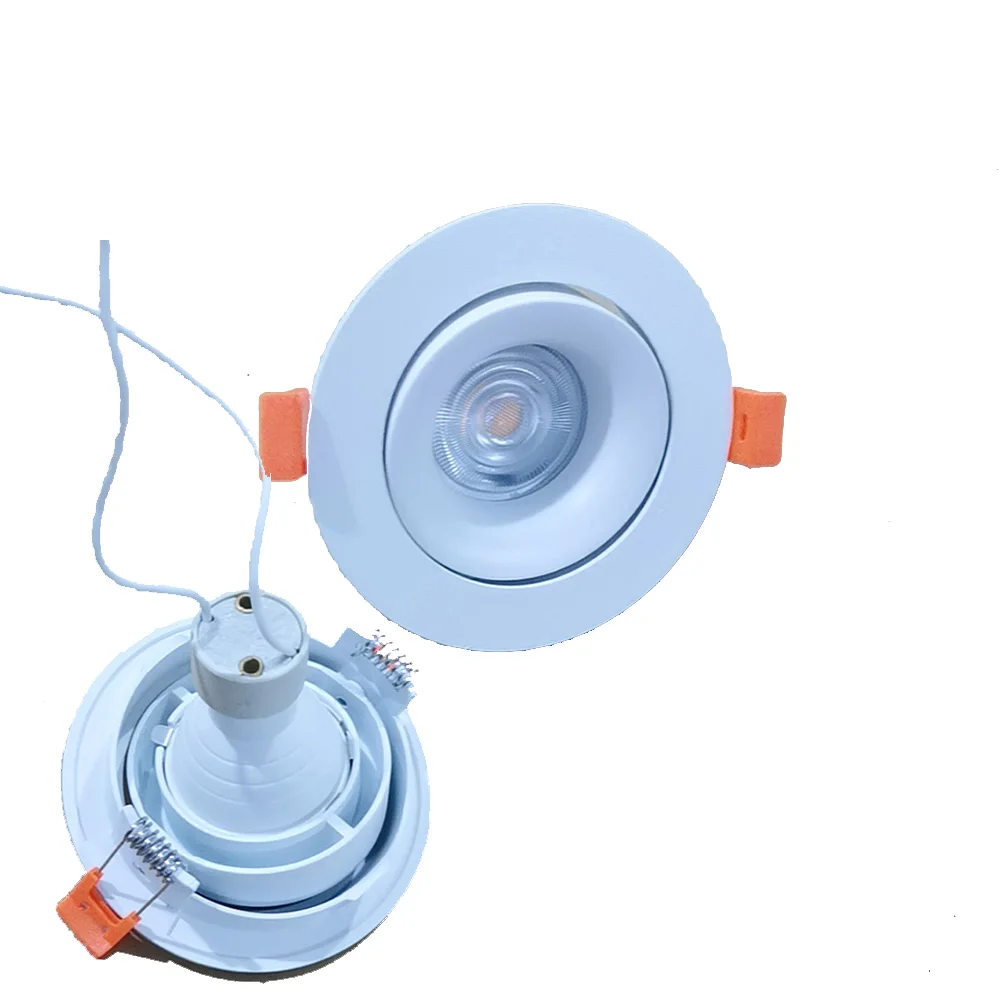 

Embeded GU10 led down light with 6w spotlight for indoor home lighting 4pcs per lot white black surface downlight