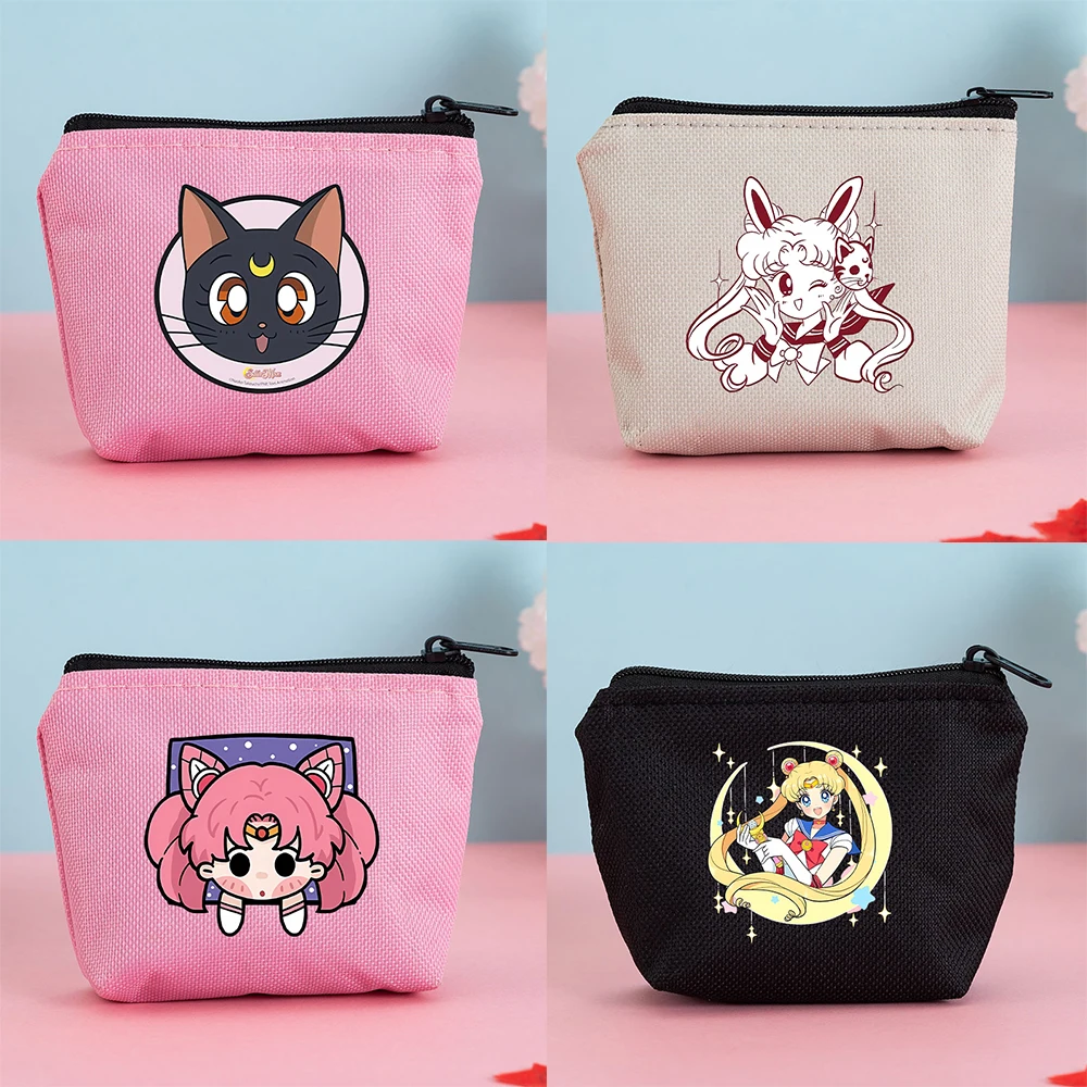 Marinaio lune portamonete portafoglio Kawaii Cartoon Anime portamonete portamonete portamonete carino Mini portamonete portachiavi regali