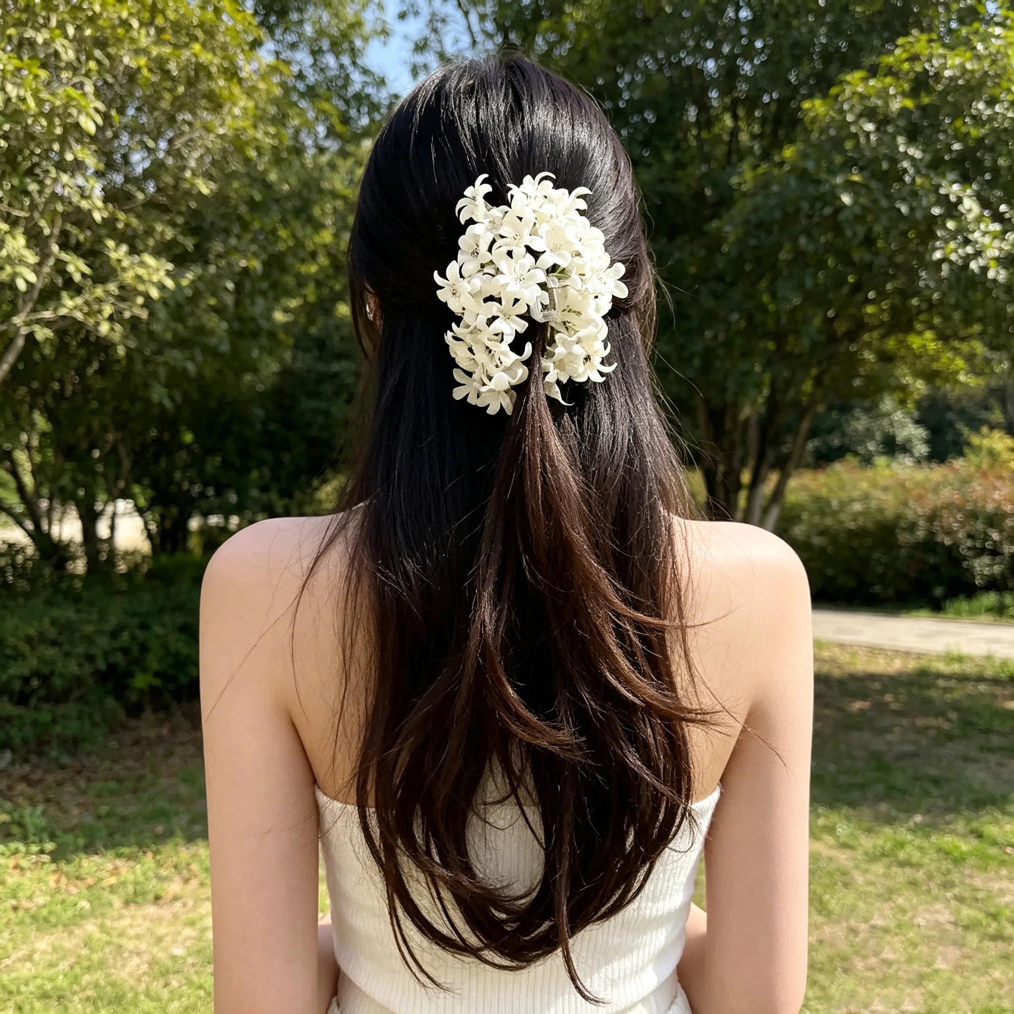 2026 Neue Koreanische Große 4-Farbige Blumen-Haarklammern Französische Romantische Stoff-Blumenclips Starker Halt Ohne Haarschäden für Frauen und Mädchen – Detail 2