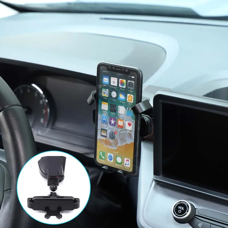 

For Ford Maverick 2022+ ABS Black Car navigation screen left mobile phone stand car interior modification accessories