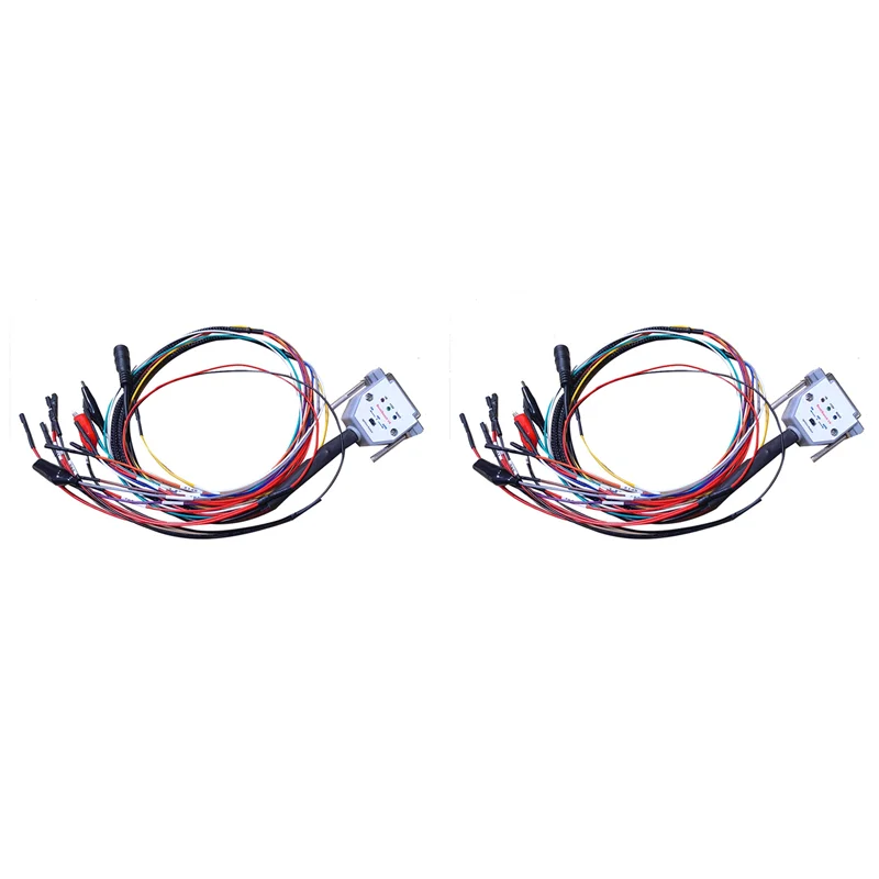 

2X 3 LED LIGHTS With Switch Boot Bench Cable DB25 For SM2 PRO+ J2534 VCI Read Write ECU BATT VCC KLINE CAN-L