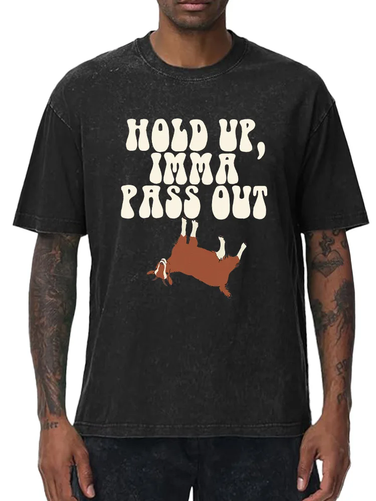 تي شيرت برسومات مغسولة كبيرة الحجم للجري، تي شيرت قطن 100% للرجال، ملابس هيب هوب كلاسيكية فضفاضة