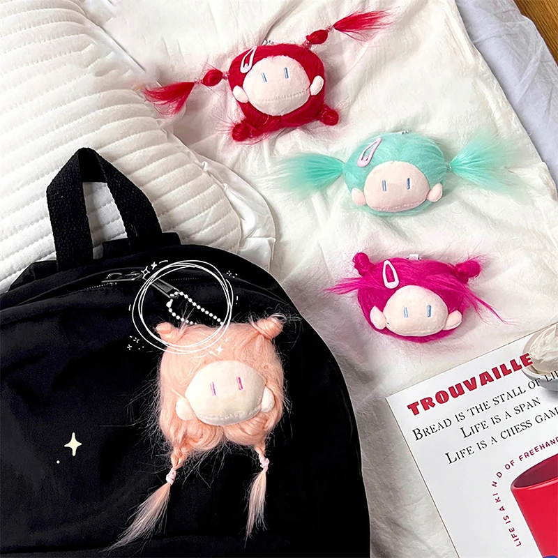 [저스트] 1개 만화 미니 인형 열쇠고리 귀여운 봉제인형 열쇠고리 여성용 애니메이션 귀여운 가방 열쇠고리 연인 커플 선물