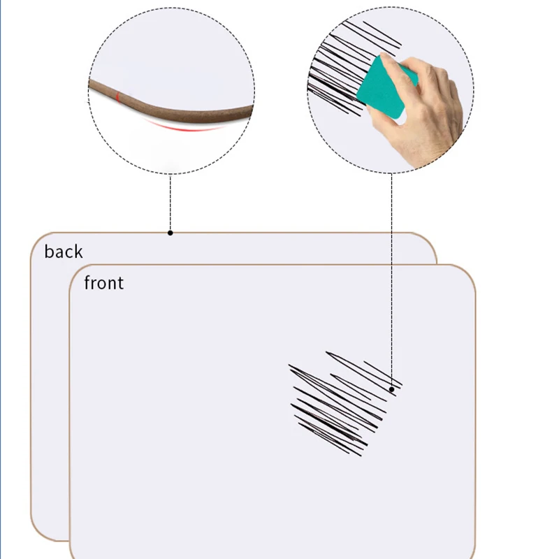 Magnetic Drawing Board Writing Board Double-Sided With Pen Eraser Magnetic Particles Office School Desktop Stand