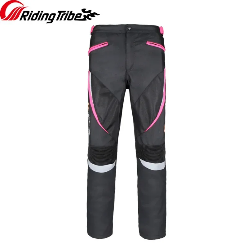 

Women Pants Slim Fit Style Lady Motorcycle Riding Breathable Reflective Trousers with Insert Kneepads and Waterproof Liner HP-20