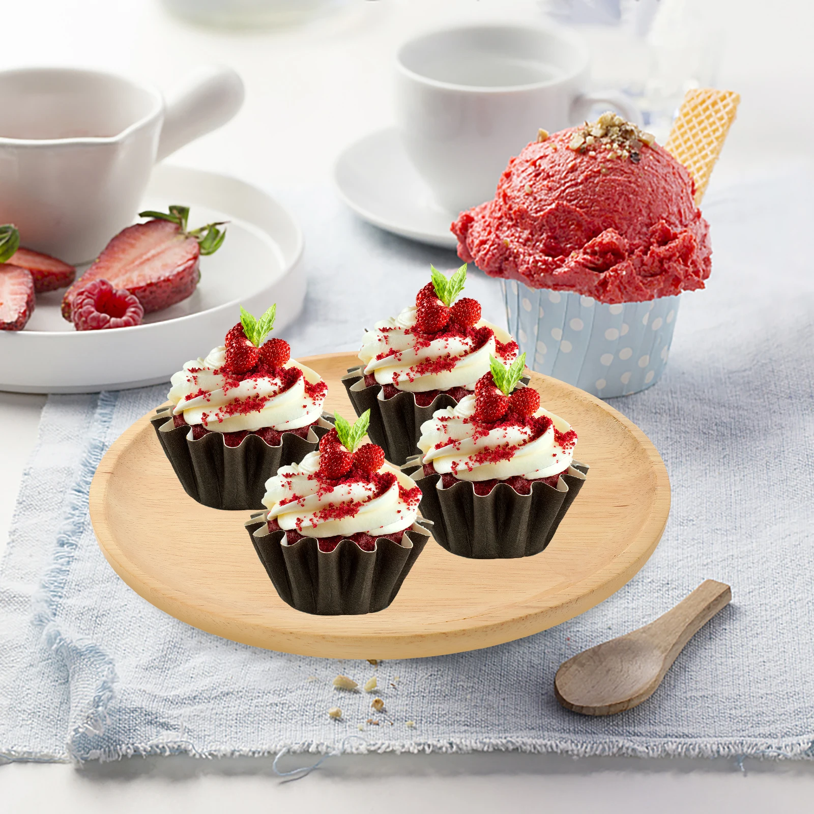 

Solid Wood Dessert Tray Smooth Surface Creative Practical Round Wood Serving Plate for Food Wooden Dishes