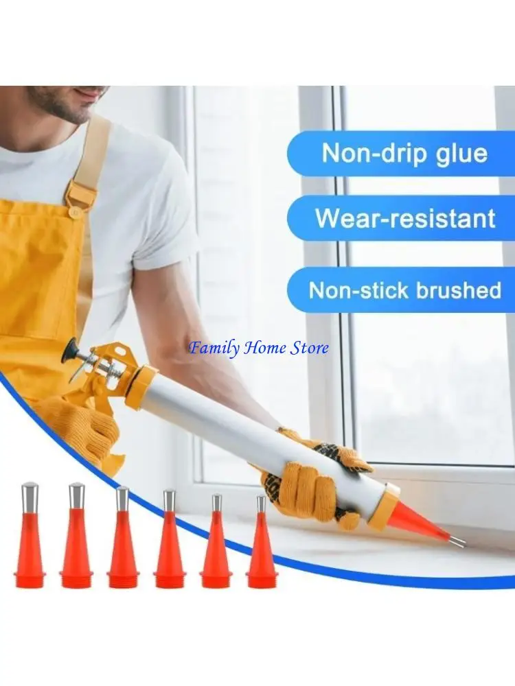 

P0UF Caulking Tool Coating Integrated Steel Nozzle Stainless Rubber Nozzle Reusable