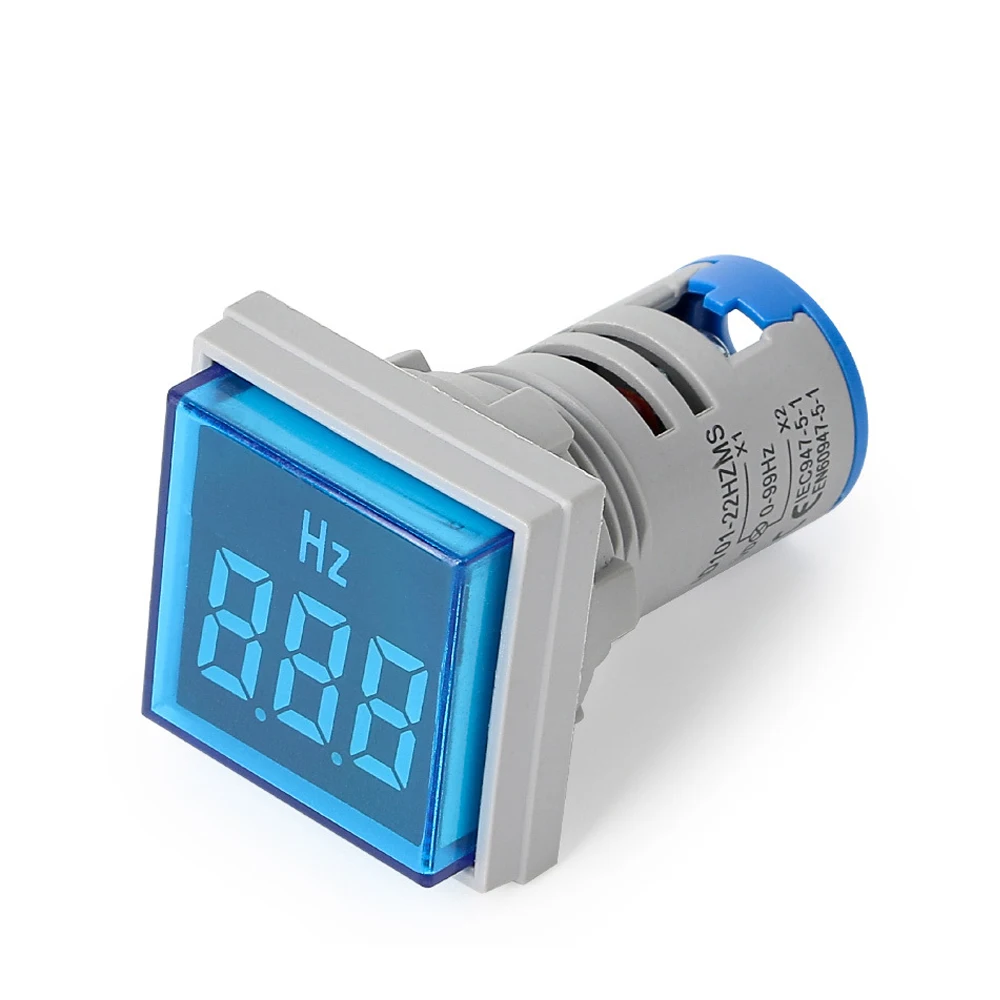 ABILKEEN AD16-22 22MM LED Digital Display Hertz Meter 0-99Hz Industrial Signal LED Indicator Light Hertz Measure Meter