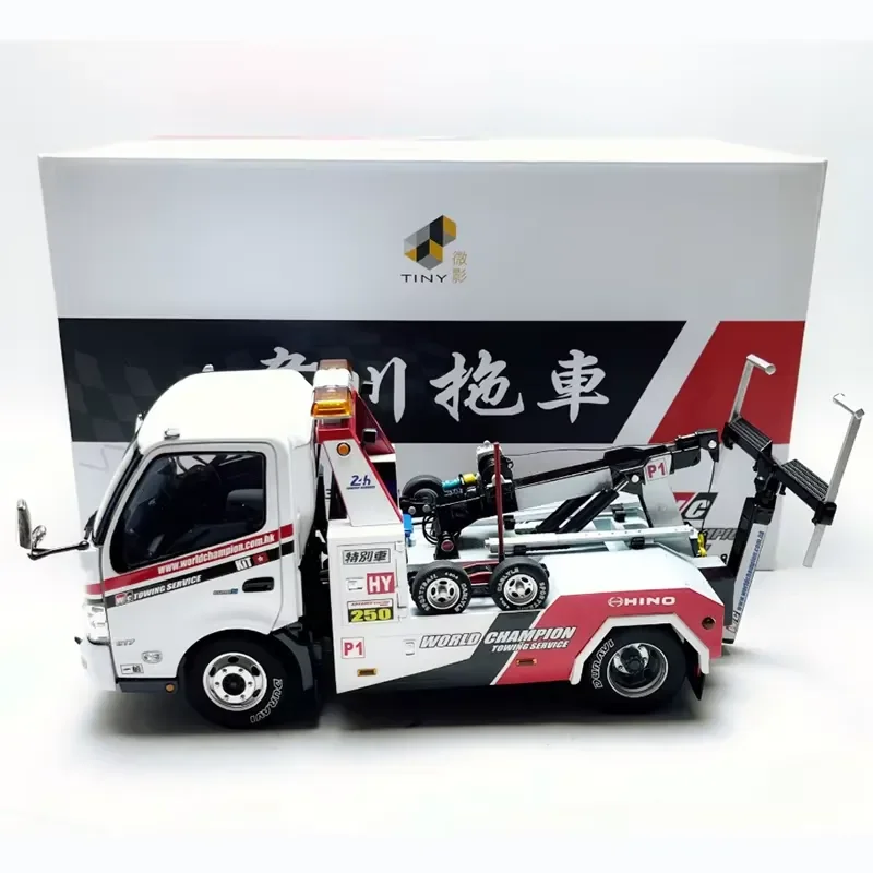 for HINO 300 Road Recovery Truck 1/18 Scale Alloy Diecast Model Static Display Collectible Ornament Unique Souvenir Gift Toy