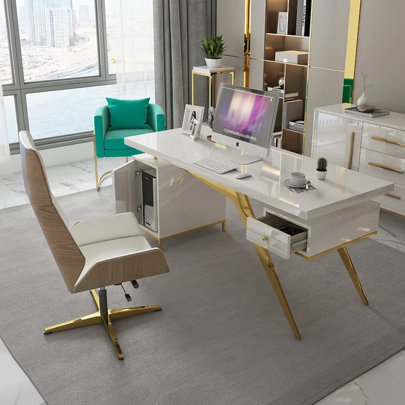 Luxury Stainless Steel Gold Table for Home Office Long Lasting Non-Slip Feet Easy to Use Reliable Performance Easy to Clean