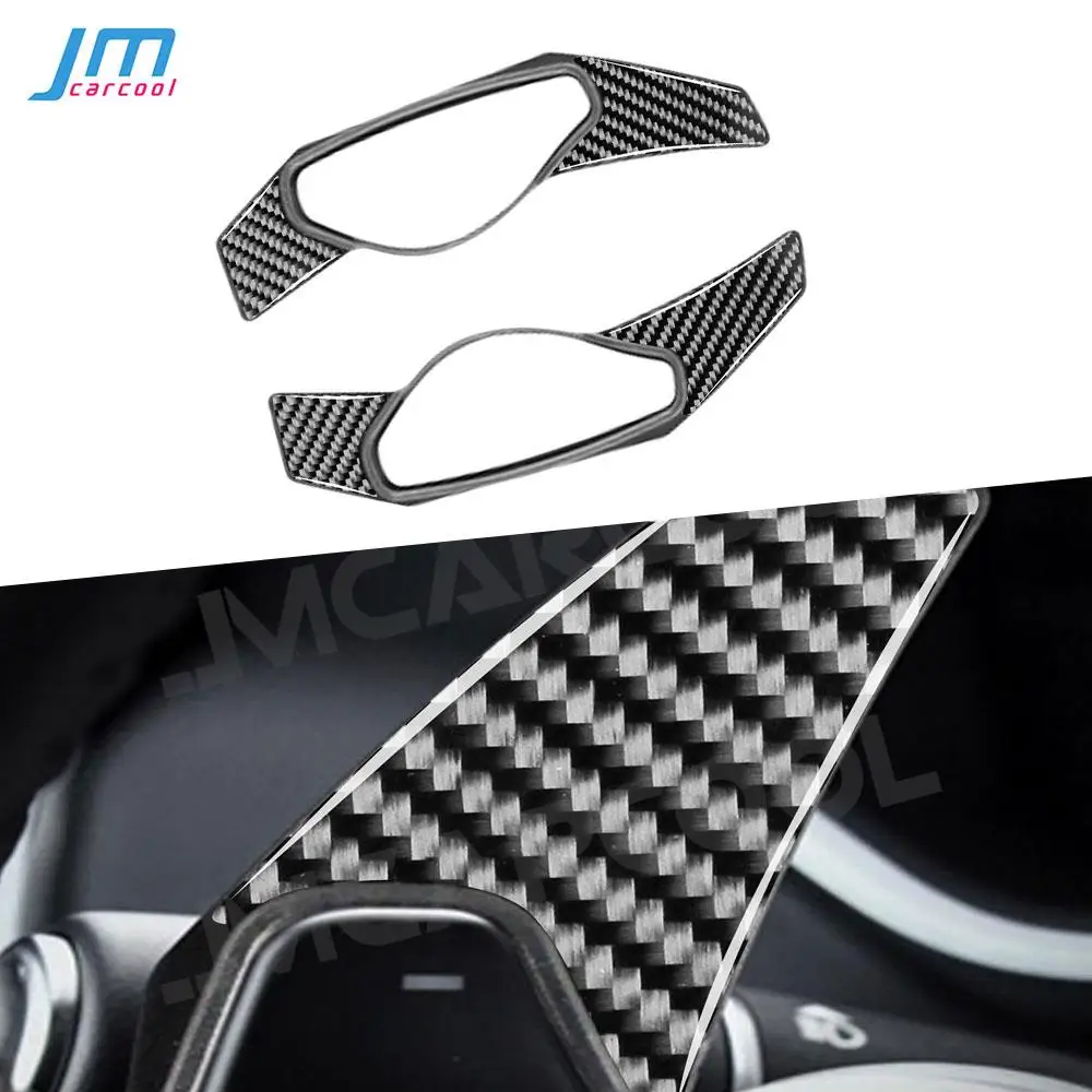 

Carbon Fiber Material Auto Car Decoration Steering Wheel Paddles Stickers LHD and RHD For Jaguar F-PACE 2016 2017 2018 2019