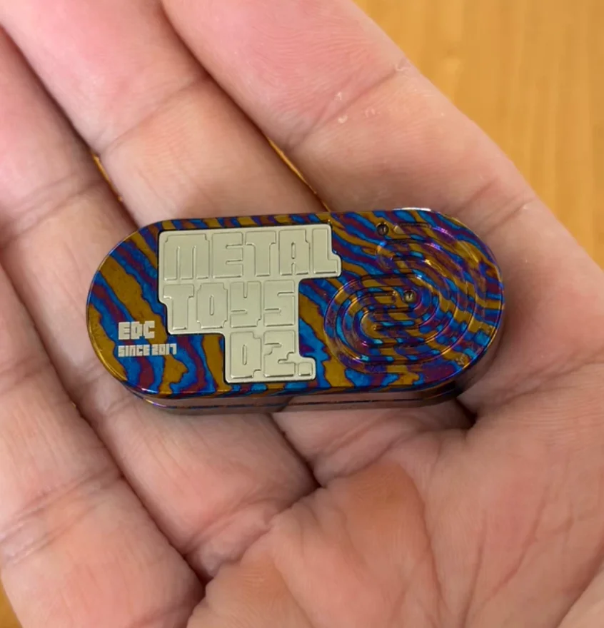 Used EDC Timascus Greedy Snake fidget slider decompression toy
