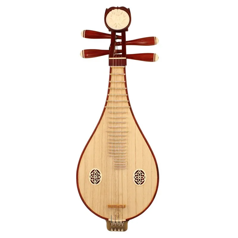 Liuqin Instrument 8472-2 African Rosewood Natural Color Copper Tone Micro-Adjustable Rosewood Liuqin Solid Wood